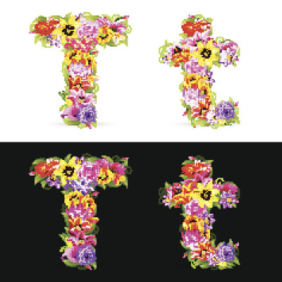 花的字体