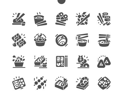 Traditional Japanese cuisine. Sushi rolls set in a