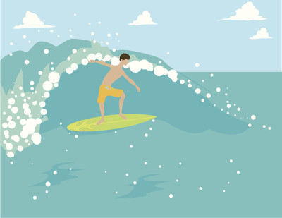 人冲浪