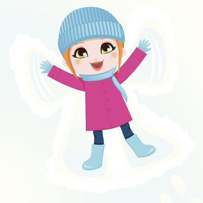 雪的天使女孩