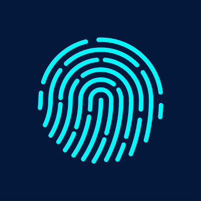 触摸id。指纹识别。矢量图