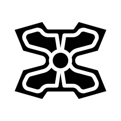 刺激小工具字形图标矢量插图