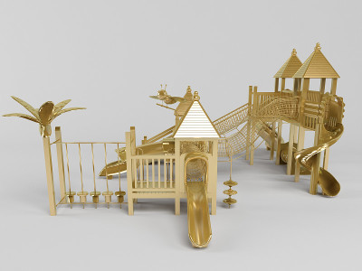 金色的3d物体孤立在白色上