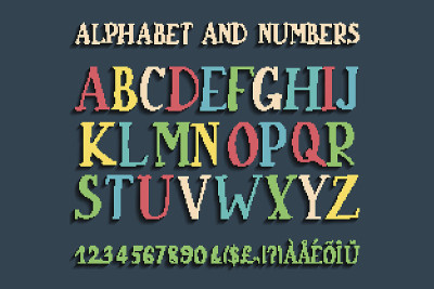 复古字母矢量字体。