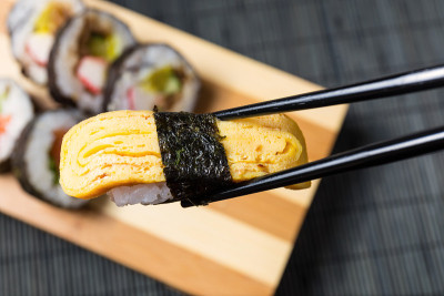 寿司，日本海鲜的特写
