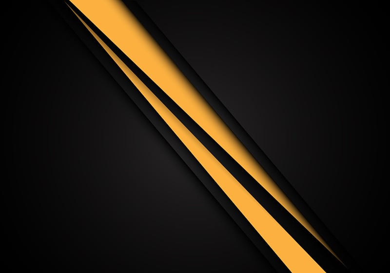 Abstract yellow line slash speed overlap on black 