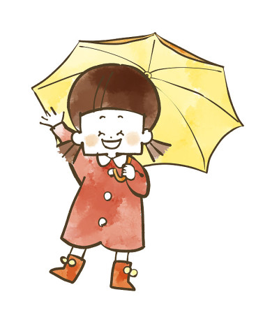 拿着伞的女孩