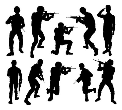 士兵高质量剪影
