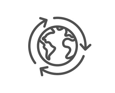 全球业务线图标。国际外包的迹象。向量