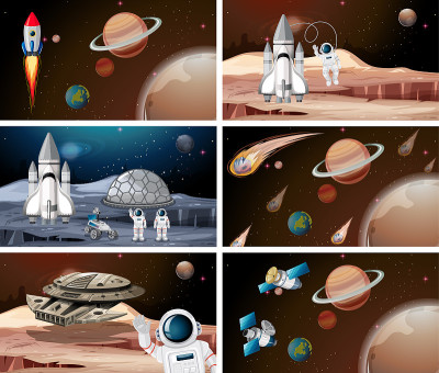 行星空间场景的集合