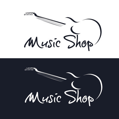 一套音乐商店的标志