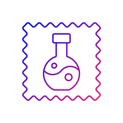 合成纤维属性梯度线性矢量图标