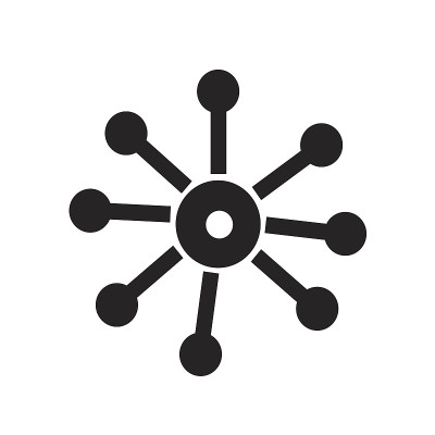 商业网络图标矢量插图