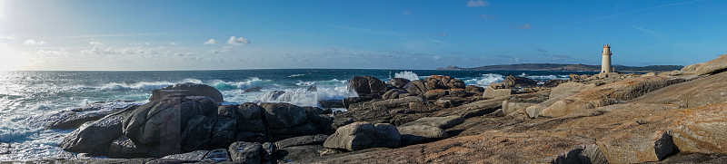 灯塔Muxía, Costa da Morte在加利西亚，西班牙