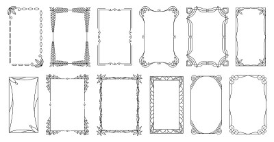 Decorative frames and borders standard rectangle p