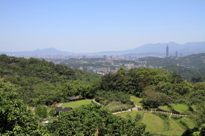 台北101和台北城市景观从猫空，台湾