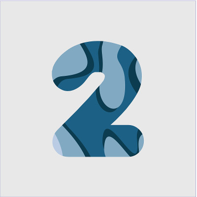 2水字体矢量模板设计插图