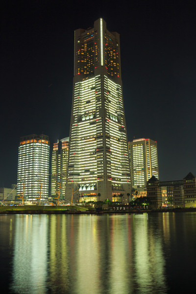 日本横滨Minatomirai 21区夜间