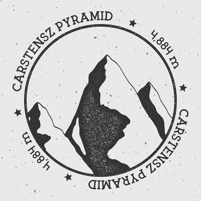 印尼Sudirman山脉的Carstensz金字塔，户外探险。