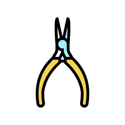 仪器珠宝彩色图标矢量插图