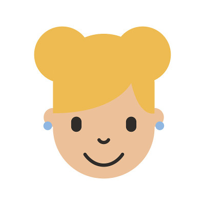 可爱的年轻女孩头像人物