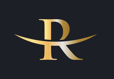 首字母R标志设计向量。R标志设计