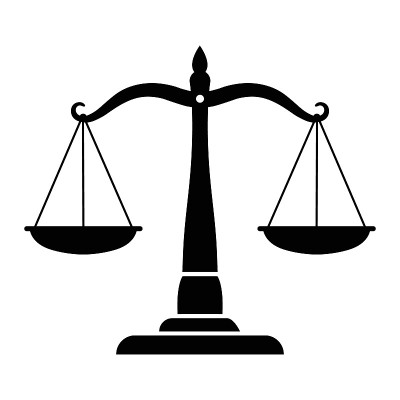 平衡尺度的正义单一图标
