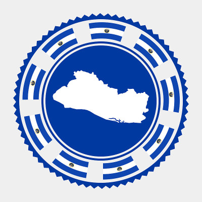 萨尔瓦多共和国扁平邮票。