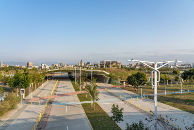 水南经贸园区街景。台湾台中市