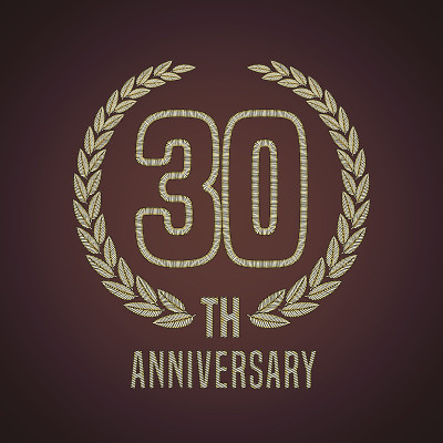 30周年纪念向量图标