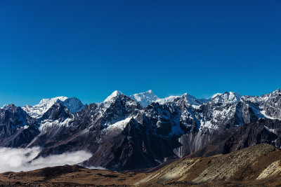 喜马拉雅山的雪山