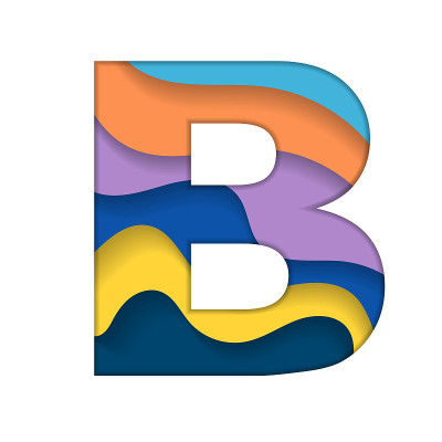 彩色字母B