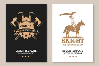 Knight historical club flyer, brochure, banner, po