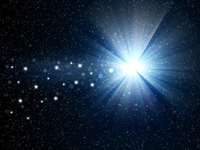 夜空上的圣诞之星