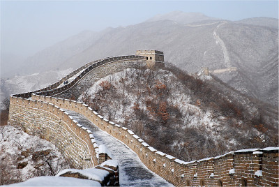 雪中的长城