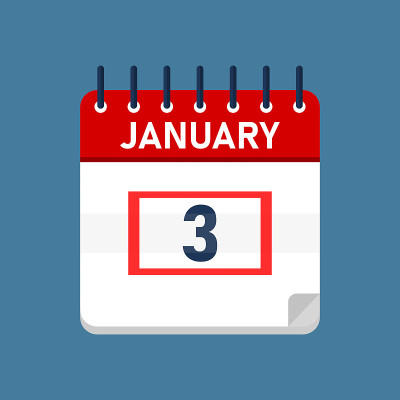 1月3日日历