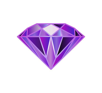 宝石,钻石。多边形矢量钻石