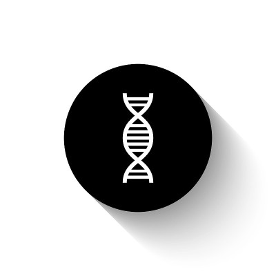 DNA -黑色矢量图标