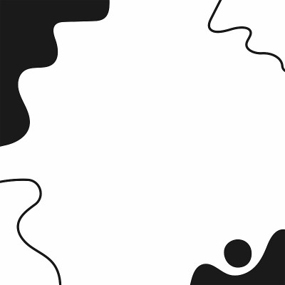 抽象简约的背景。正方形黑白模板。手工绘制。现代向量插图。