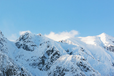 保高山景观在日本新保高山，冬季阿尔卑斯山
