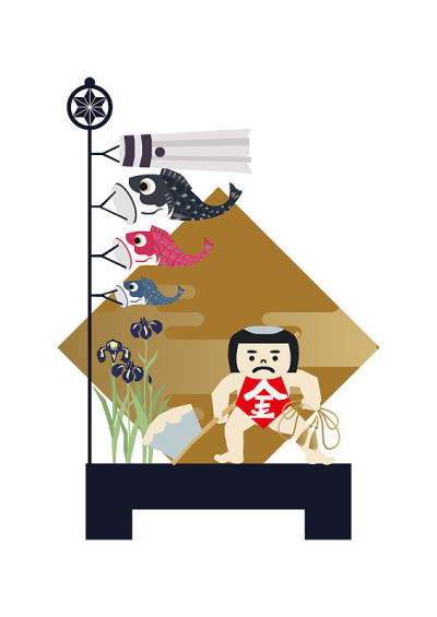 Amulet doll for May festival.Symbol of Japan's ear