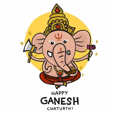 Ganesh cartoon vector illustration