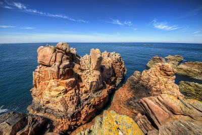 从Phare du Paon, Brehat, Brittany观看