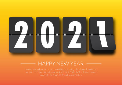 Happy new year 2021. 2021 Greetings card. abstract
