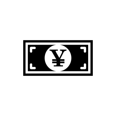 矢量图像的一个平面，线性，孤立的图标与元符号。中国的货币符号