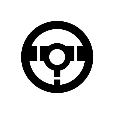 Steering wheel vector icon