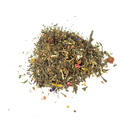 天然绿茶配菠萝片