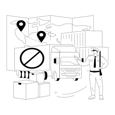 走私抽象概念矢量插图。