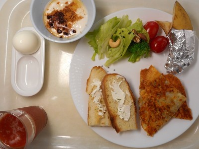 面包早餐(从上面)