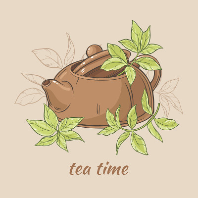 茶壶和茶叶